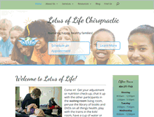 Tablet Screenshot of lotusoflifechiropractic.com